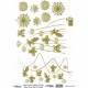 Натирки переводные GOLD007 "Ангелы и снежинки золотые" Cadence, 30х42 см